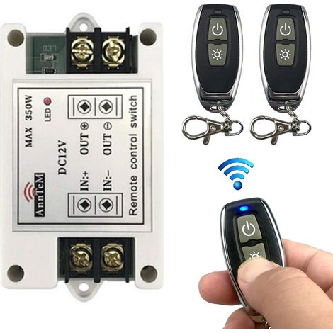 Interrupteur coupe-batterie 12 V pour voiture avec 2 télécommandes sans fil (1/2)