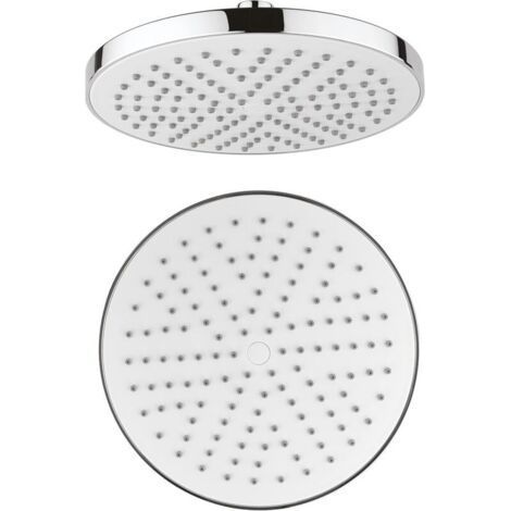 25CM High Pressure Rain Shower Head, Fixed Anti-Limescale Design, Universal Water Saving, Silver (1/5)