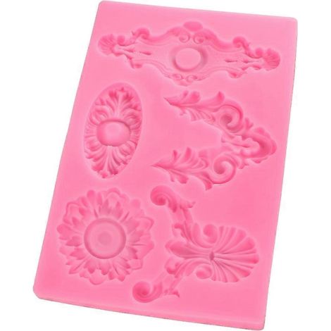 Moule en silicone 3D baroque en relief pour fondant au chocolat et décoration de desserts (1/5)