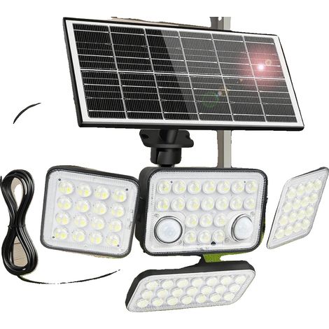 Projecteur LED Solaire, Technologie à Double Capteur, Batterie de 5000mAh, Blanc Froid (1/5)
