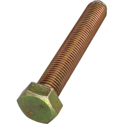 Vis métaux Tête hexagonale TH M16X100 Classe 8.8 Bichromaté 200 Heures brouillard salin sans rouille rouge