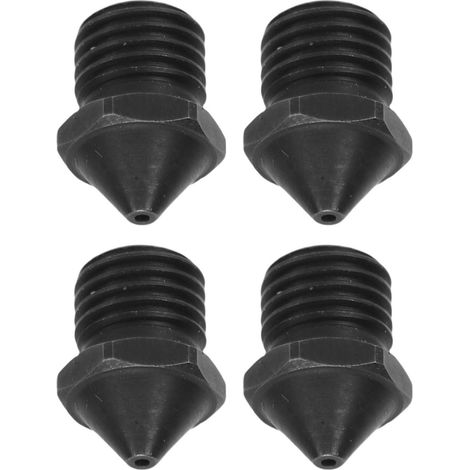 Lot de 4 buses imprimante 3D acier trempé 0.4mm M6 pour Creality K2 K2 Pro K2 Plus Hi haute vitesse 600mm/s 350°C resistant usure filament 1.75mm (1/5)