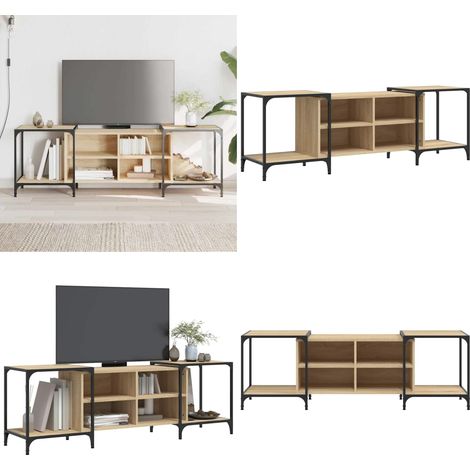 TV-Schrank Sonoma-Eiche 153x37x50 cm Holzwerkstoff - TV Schrank - Holzwerkstoff - Sonoma Eiche - Wohnzimmermöbel - Regal - Home & Living