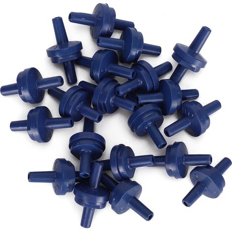 20 Clapet anti-retour, Plastique durable, Pour pompe à air, Aquarium poisson, Accessoire réservoir bleu (1/5)