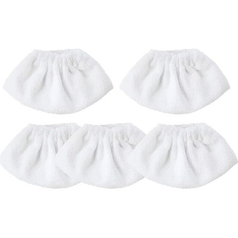 Accessoires nettoyeur5 Pièces Bonnettes Microfibre,Lingettes Accessoire pour Nettoyeur à Vapeur, Compatibles avec la Majorité des Nettoyeurs à Vapeur, ,Lavables et Réutilisables (1/4)