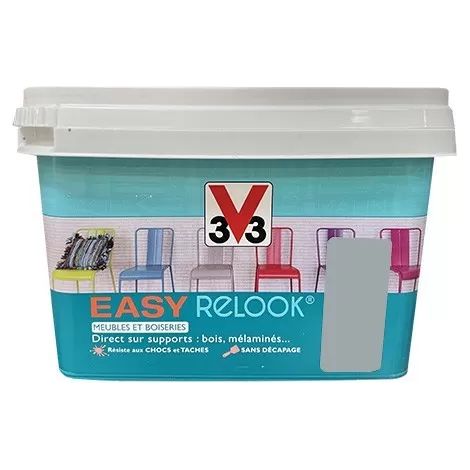 V33 Vernis Easy Relook Gris angora 0,5 L (1/3)