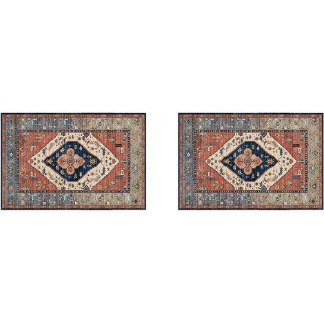 2x Retro-Fußmatten für den Innenbereich, rutschfeste Türvorleger, weiche und schnell saugfähige Eingangsmatten (1/5)