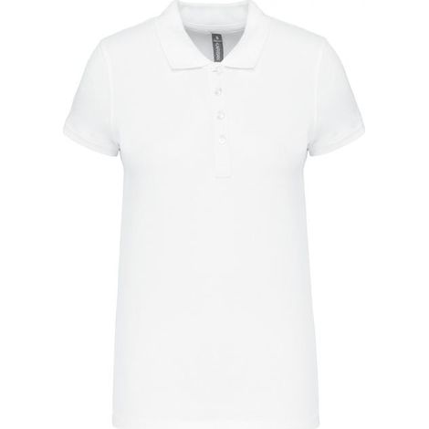 Polo da lavoro da donna in piquet Kariban 100% cotone Bianco XS