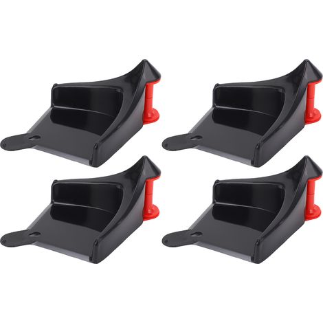 Protection de tuyau de pneu en plastique, 4 pièces, empêche le blocage, évite les accrocs, rouleau résistant à l'usure pour lavage de voiture, noir (1/5)