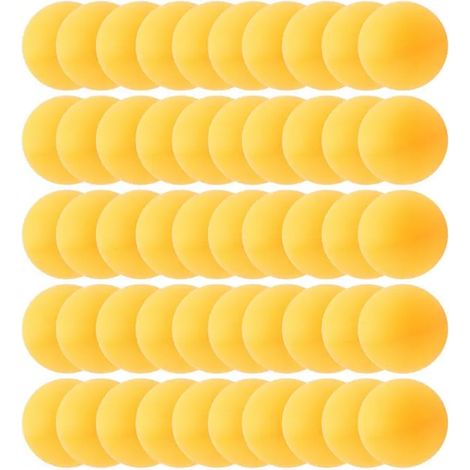Balles De Tennis De Table - 40 Mm - Jaune Et Blanc - 50 Unites (1/5)