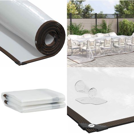 vidaXL Transparente Plane mit Ösen 5x8 m Polyethylen (1/5)