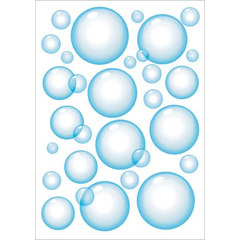 PLAGE 150411 Electrostatic Sticker Bolle, Plastica, Blu, 29,7 x 0,1 x 21 cm