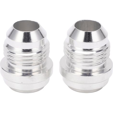 2 pièces mâle billette AN8 6061 T6 en alliage d'aluminium 8AN filetage soudé dans le raccord bonde pièces du système de carburant. (1/5)