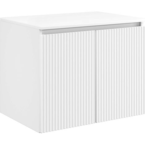 Mueble de baño montado en la pared Blanco 62,5 x 44,5 x 50 cm vidaXL