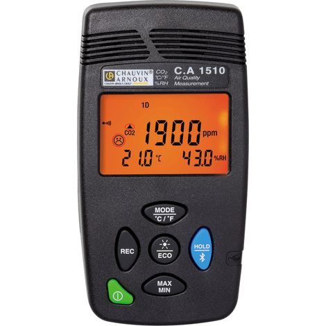 Chauvin Arnoux C.A 1510 schwarz Kohlendioxid-Messgerät 0 - 5000 ppm mit Datenloggerfunktion