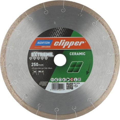 Utensile per piastrellista Norton extreme ceramic disco diamantato 250 mm 25,4 mm
