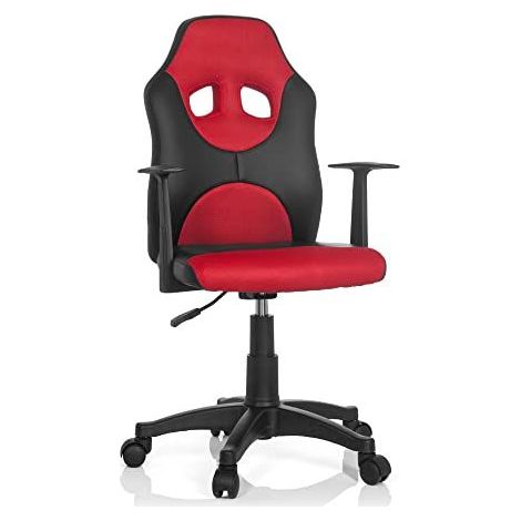 Chaise de bureau / Siège pivotant KID GAME AL noir rouge hjh OFFICE