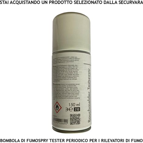BOMBOLA FUMO SPRAY PROVA PERIODICA RILEVATORI DI FUMO IMPIANTO ANTINCENDIO QUALSIASI MARCA E TIPO NORME BS5839 (1/4)