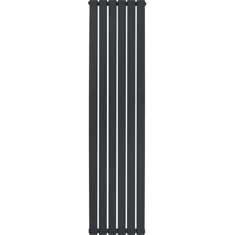 Radiateur Plat à 1 Colonne 1800 x 420 mm en Acier Carbone Noir Chauffage Centrale Moderne Verticale Monté Sur Mur Cuisine Salle de Bain [Brosse de Nettoyage & Supports INCLUSES] (1/5)