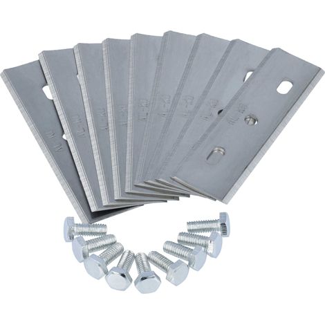 vhbw 9x Lama di ricambio compatibile con AL-KO Robolinho Gudenaa 1000 W  per 700 E SBA NEZ, 800W tagliaerba - argento, in metallo (1/5)