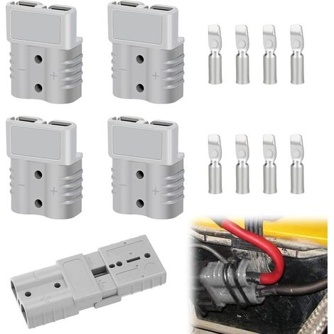 4 Pièces Anderson Batterie Connecteur 50A 50Amp Batterie Connexion Rapide Prise de Connecteur pour Voiture Van Les Modes Moto (1/5)