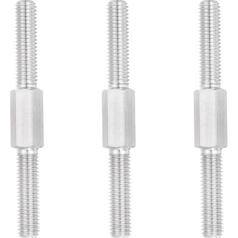 3pcs Goujon Fileté Double Extrémité M8x80mm Boulon Hexagonal (1/5)
