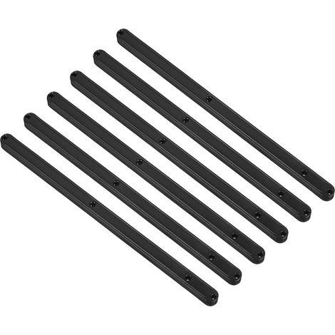 Glissières de Tiroir, 6 Pièces 300mm - Glissières de Tiroir en Plastique, Rails de Guidage Rainurés Montés sur le Côté pour Tiroirs de Meubles de Chevet Armoires Commodes (Noir) (1/5)