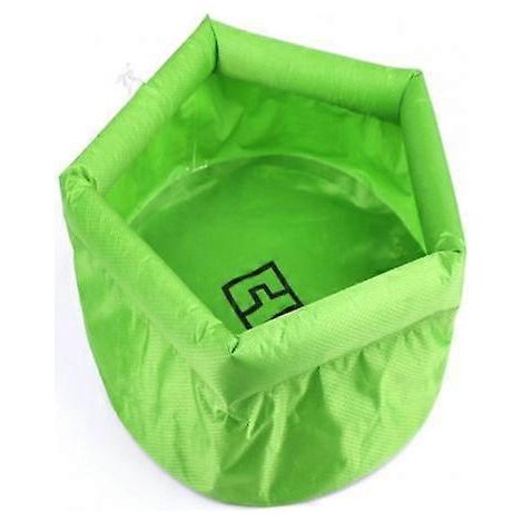 Seau pliable AOTU 8L en tissu à carreaux pour l'extérieur, idéal pour le rangement rapide et le rangement, parfait pour le camping et les voyages, avec équipement gonflable.