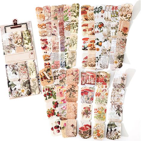 Lot de 36 autocollants mignons pour journal, design cartoon exquis, papier adhésif décoratif fleur pour maison (1/5)