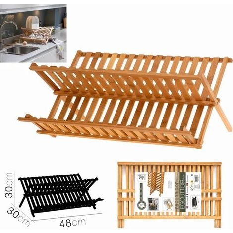 DK HOME ESCURRIDOR BAMBU 48 x 30 x 30 cm