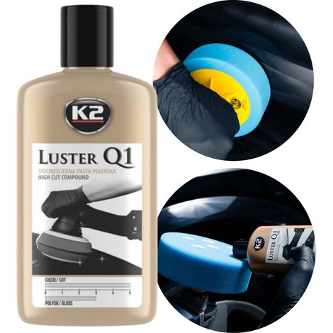 Pâte à polir pour peinture automobile K2 LUSTER Q1 250 g Blanc