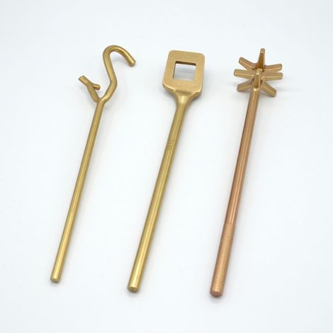 Llave de válvula antichispas 350 mm de tres garras bronce de berilio