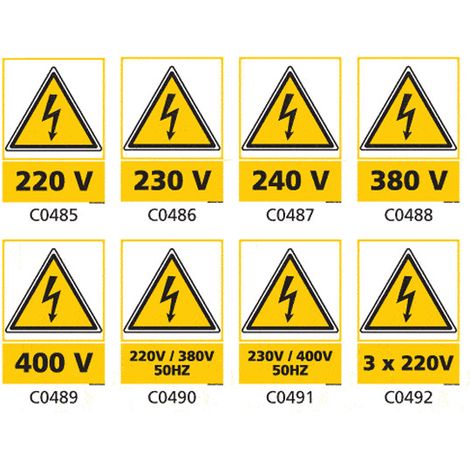 Panneau et Pictogrammes de Signalisation danger électrique - C0490 - 150 x 210 mm (1/2)