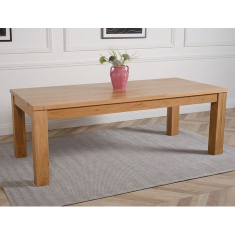 Dakota 222cm Chunky Extra Large Solid Oak Dining Table (1/5)