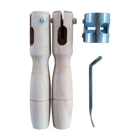 MANETTA LEGNO X PERTICA - CON ANELLO E CHIAVE CF=2PZ- 1 confezioni