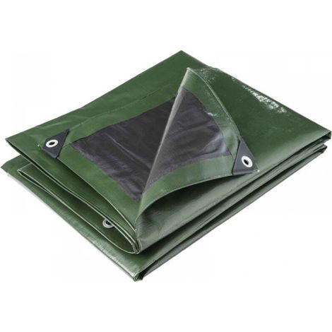 Bâche multifacettes noire et verte 240 g/m2 2 x 3 m (1/4)