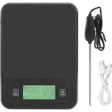 Balance de cuisine électronique 3kg précision 0,1g, portable avec sonde de température, pèse-aliments pour cuisson (1/5)