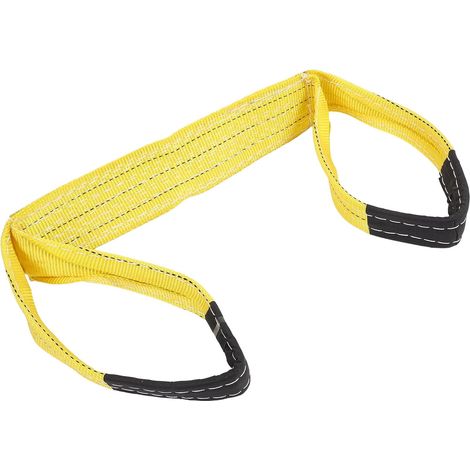 Élingues de levage en polyester 3t, 2 pièces, œillets plats (1/5)