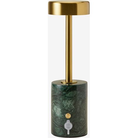 SKLUM Kabellose LED-Tischlampe aus Eisen und Naturstein Arianny                      Grüner Marmor Udaipur              (1/5)