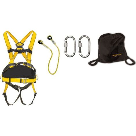 Kit anticaídas con arnés Serpe SAFETOP con cuerda conectora Cuerda 1