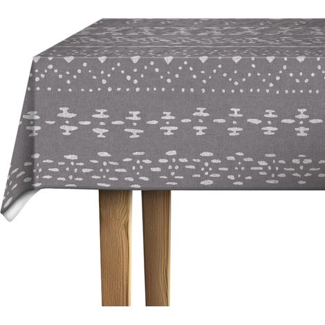 Nappe Toile cirée rectangulaire Grey 140 x 180 cm (1/5)