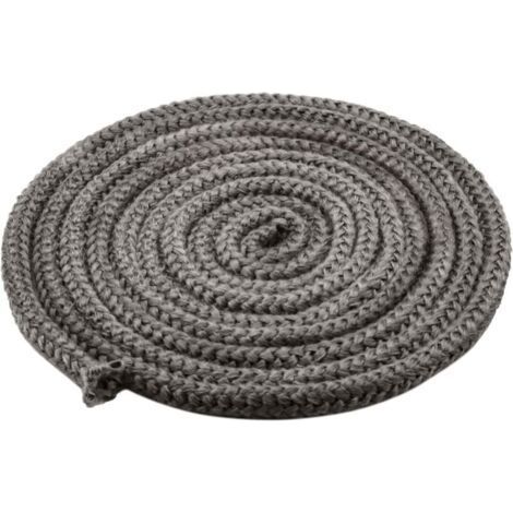 Joint haute température Cordon de porte de four pour joint de cheminée, 10 mm x 4 m, corde en fibre de verre ignifuge pour poêle, cheminée, four, chaudière, résistante à 450-550 ℃, noir (1/4)