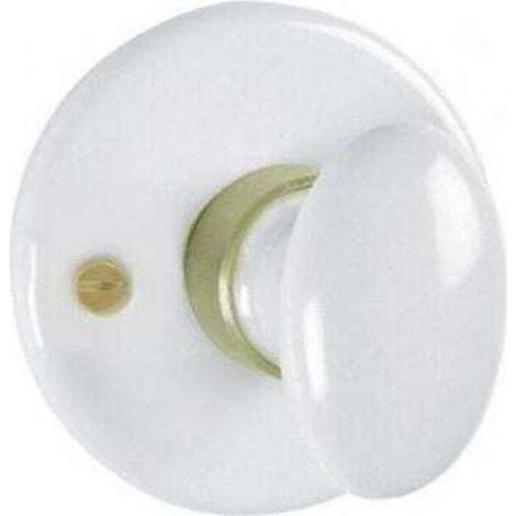Rosace avec poignée à bouton et bec-de-cane en porcelaine 1PC (1/2)