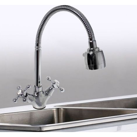 870068 Robinet MART avec bras flexible bidirectionnel douchette FUIYLIN CHROME