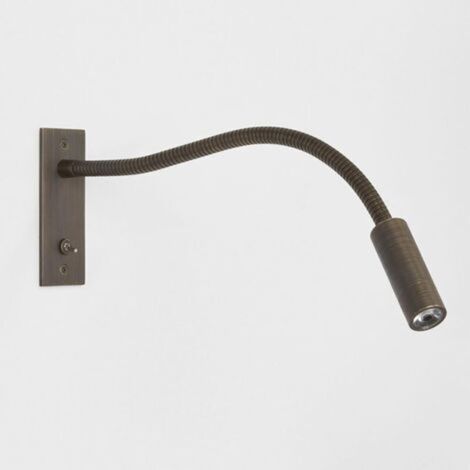 Applique tubolare lineare - con interruttore, regolabile - ideale per camere da letto e uffici - 1 pezzo, bronzo - Crezuo