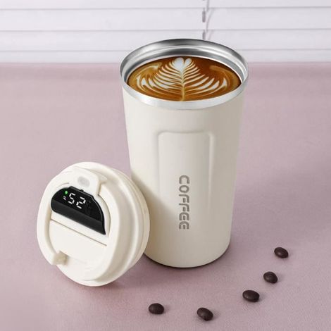 Tasse à Café Isotherme,Tasses à café avec affichage intelligent de la température Mug en Acier Inoxydable, 380ml sans BPA-Ywey (1/5)