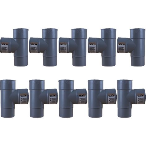 10 culottes PVC 87°30 Mâle-Femelle Ø50 - First Plast (1/5)