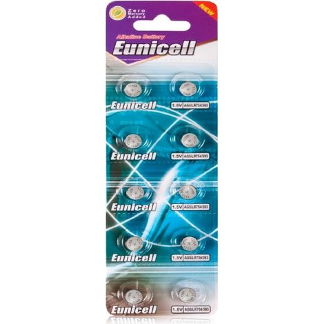 Lot de 10 piles bouton alcalines AG5 Type LR48 LR48SW LR754 LR754SW SR754W 309 393 (1/5)