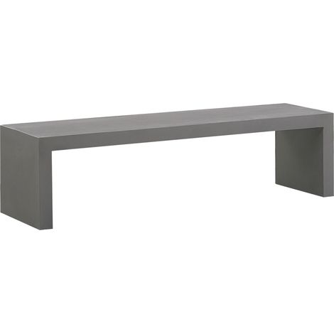 Banco de jardín de cemento reforzado gris 40 x 150 x 40 cm 2 plazas Taranto (1/5)