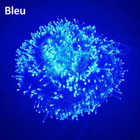 Guirlande lumineuse LED bleue 10 m 100 LED raccordable sur secteur bleu 10 m100 500 g – Livraison gratuite